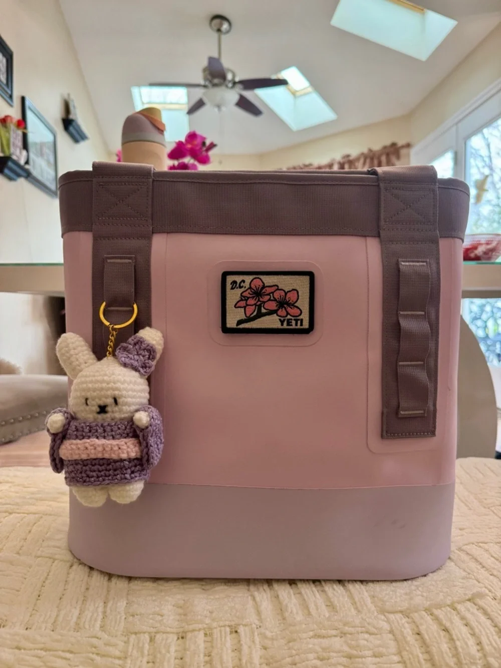 Handmade Crochet Miffy Bunny in a purple kimono